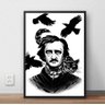 Lindo Quadro Decoração Gotica Escritor Edgar Allan Poe P6473 - 1