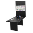 Ver imagem 2 de Mesa de Reunião para Escritório com Painel 2mx1m Tampo 30mm - Preto