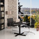 Ver imagem 2 de Mesa Redonda de Reunião para Escritório 1m Pé Metálico - Preto