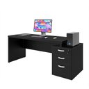 Ver imagem 5 de Mesa de Escritório Pedestal 3 Gavetas 1.90x70 Tpo 40mm Netmobil - Preto