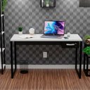 Ver imagem 2 de Mesa para Escritório Industrial com Gavetas 1,35m Tpo 30mm Maciço - Branco