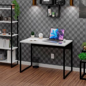 Mesa de Escritório Computador Industrial 1,00m Netmobil - Branco