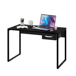 Mesa de Escritório Industrial com Gavetas 120cm Tpo 30mm Maciço - Preto - 3