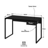 Mesa de Escritório Industrial com Gavetas 120cm Tpo 30mm Maciço - Preto - 4