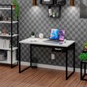Ver imagem 1 de Mesa de Escritório Industrial com Gavetas 120cm Tpo 25mm Maciço - Branco