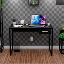 Ver imagem 2 de Mesa para Escritório Industrial com Gavetas 1,00m Tpo 30mm Maciço - Preto