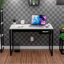 Ver imagem 4 de Mesa de Escritório Industrial com Gavetas 1,00m Tpo 30mm Maciço - Branco