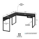 Ver imagem 3 de Mesa de Canto em L Industrial 1,50x1,50 C/gav - Preto