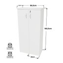 Ver imagem 6 de Armário Alto Fechado 1.60x80x42 F.15mm Netmobil - Branco