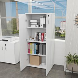 Armário Alto Fechado 1.60x80x42 F.15mm Netmobil - Branco - 3