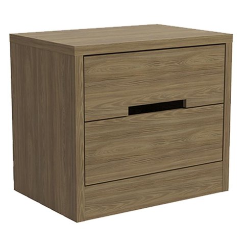 Mesa de Cabeceira 2 Gavetas 54 Cm S822 Nogueira Kappesberg