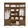 Guarda Roupa 8 Portas com Espelho Porto Plus Castanho Wood 943331 Moval - 3