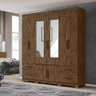 Guarda Roupa 8 Portas com Espelho Porto Plus Castanho Wood 943331 Moval - 2