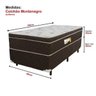 Cama Box Solteiro + Colchão de Espuma D33 Montenegro (88x188x70) Marrom - 4