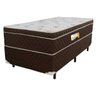 Cama Box Solteiro + Colchão de Espuma D33 Montenegro (88x188x70) Marrom - 1