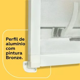 Tela Mosquiteira Removível para Janela 1,20m X1,50m Branca - 3