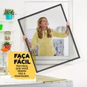 Ver imagem 2 de Tela Mosquiteira Removível para Janela 1,20m X 1,50m Preta