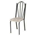 Ver imagem 3 de Kit 6 Cadeiras de Cozinha Alasca Estampado Rattan Pés de Ferro Cromo Preto - Pallazio