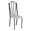 Ver imagem 4 de Kit 6 Cadeiras de Cozinha Alasca Estampado Rattan Pés de Ferro Cromo Preto - Pallazio
