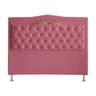 Cabeceira de Cama Box Madri Casal Queen 160 Cm Suede Rosa Bebê do Lar Móveis e Decoração - 1