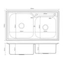 Ver imagem 6 de Kit Cuba Cozinha Gourmet Pia Dupla Aço Inox e Torneira Gourmet Extensível Preta Brinovar