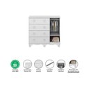 Ver imagem 4 de Cômoda Infantil Júnior C/ 1 Porta e 4 Gavetas Branco - Peroba