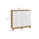 Ver imagem 2 de Cômoda Infantil Júnior C/ 1 Porta e 4 Gavetas Branco - Peroba