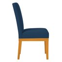 Ver imagem 4 de Kit 4 Cadeiras de Jantar Brisa Veludo Azul Marinho Base de Madeira - Pallazio