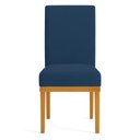 Ver imagem 3 de Kit 4 Cadeiras de Jantar Brisa Veludo Azul Marinho Base de Madeira - Pallazio