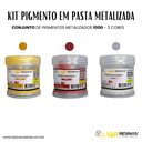 Ver imagem 2 de Kit 3 Pigmento Epóxi P/resina 100g Cor Metalizada Vipresina