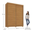 Ver imagem 5 de Guarda-roupa Sierra com Espelho 2 Portas Camarú - Robel Móveis