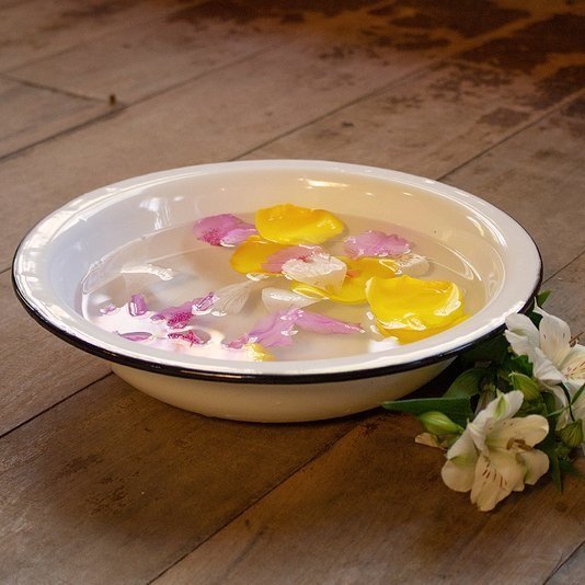 Bacia Esmaltada Agata Nacional Atóxica Pedicure Escalda Pés 5 Litros N40 - 4