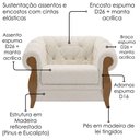 Ver imagem 5 de Poltrona Decorativa Capitone Milano Pes Madeira Boucle Tce 1010 Moll