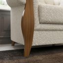 Ver mais imagens de Poltrona Decorativa Capitone Milano Pes Madeira Boucle Tce 1010 Moll