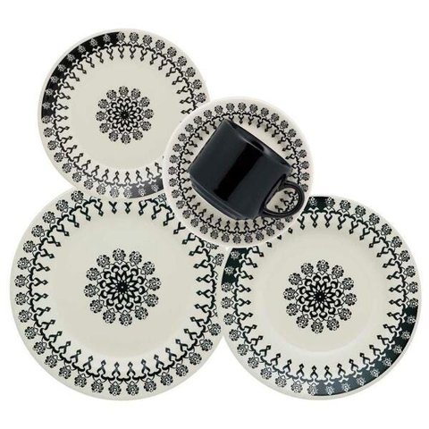 Aparelho de Jantar e Chá 20 Peças Donna Folk