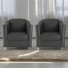 Jogo de Poltronas Decorativas Eva Sintetico Preto - 1