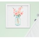Ver imagem 3 de Kit Quadro Infantil Bebê Menina Aquarela Flores Sonhe Alto 4 peças
