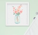 Ver imagem 3 de Kit Quadro Infantil Bebê Menina Aquarela Flores Sonhe Alto 4 peças