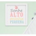 Ver imagem 2 de Kit Quadro Infantil Bebê Menina Aquarela Flores Sonhe Alto 4 peças