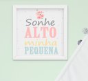 Ver imagem 2 de Kit Quadro Infantil Bebê Menina Aquarela Flores Sonhe Alto 4 peças