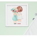 Ver imagem 2 de Quadro Infantil Quarto Bebê Menina Irmãs Flores Kit 4 Peças
