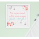 Ver imagem 4 de Quadro Infantil Quarto Bebê Menina Irmãs Flores Kit 4 Peças