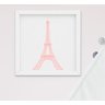 Quadro Infantil Quarto Bebê Menina Torre Eiffel Paris Kit 3 Peças - 2