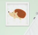 Ver imagem 5 de Quadro Infantil Bichos da Floresta Bicho Preguiça Porco Espinho Kit 4 Peças