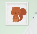 Ver imagem 2 de Quadro Infantil Bichos da Floresta Bicho Preguiça Porco Espinho Kit 4 Peças
