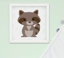 Ver imagem 4 de Quadro Infantil Bichos da Floresta Bicho Preguiça Porco Espinho Kit 4 Peças
