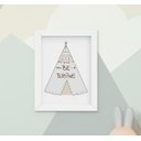 Ver imagem 3 de Quadro Infantil Bebê Escandinavo Ursos Cabana Bege Kit 4 Peças