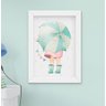 Quadro Infantil Quarto Bebê Menina Jardim Flores Aquarela Kit 4 Peças - 5