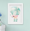 Ver imagem 5 de Quadro Infantil Quarto Bebê Menina Jardim Flores Aquarela Kit 4 Peças