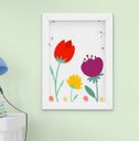 Ver imagem 3 de Quadro Infantil Bebê Menina Flores Arco-íris Kit 4 Peças